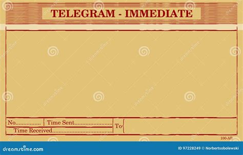 Blank Telegram Form. Vector Illustration | CartoonDealer.com #220480860