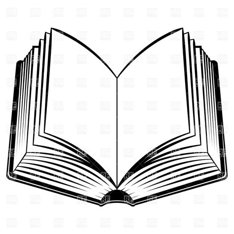 Open book outline clipart free clipart images 2 - Clipartix