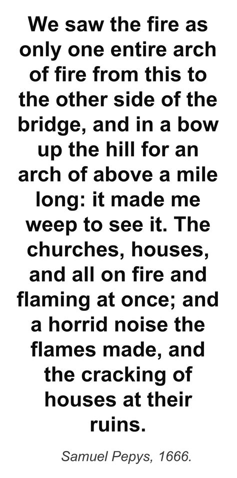 Samuel Pepys wrote about the Great Fire of London in his diary on 2 ...