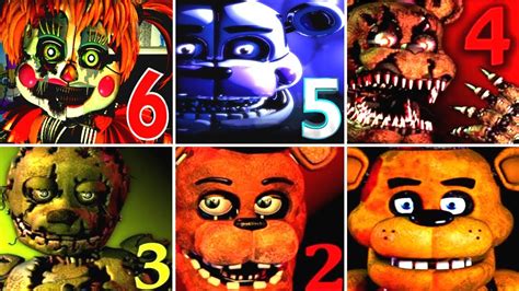 Five Nights At Freddys 1 2 3 4 5 6 All Chica Animatronics Fnaf 2018 ...