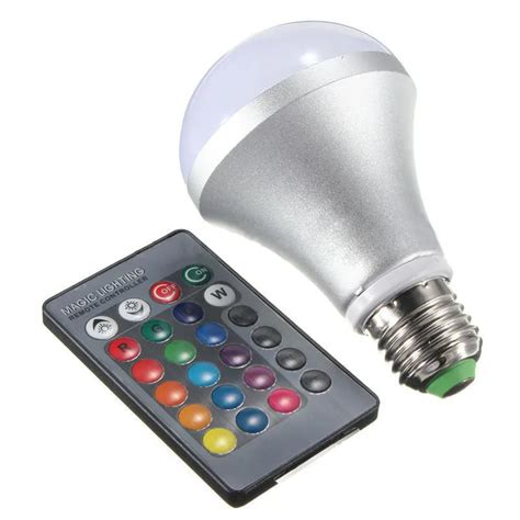 E27 5W RGB Changing Color LED Spot Light Bulb Flood Lamps + Remote ...