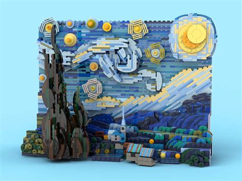 vincent van gogh’s starry night is being turned into a 1,552-piece LEGO set