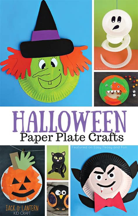 Halloween Paper Plate Crafts for Kids - Easy Peasy and Fun