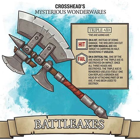 Homebrew Triple Axe Battle Axe - Common Magic Items for D&D 5E ...