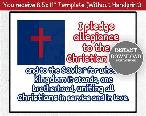 Christian Flag Pledge Printable