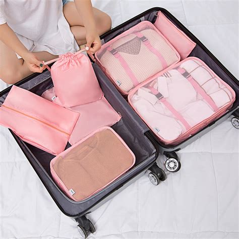 7Pcs/Set Travel Home Luggage Storage Bag Clothes Storage Organizer ...