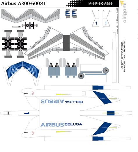 Airbus Beluga A300 Papercraft Paper Model – NBKomputer