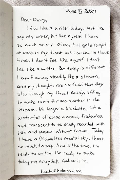 Dear Diary | I Have So Much To Say | Diary writing, Journal inspiration ...