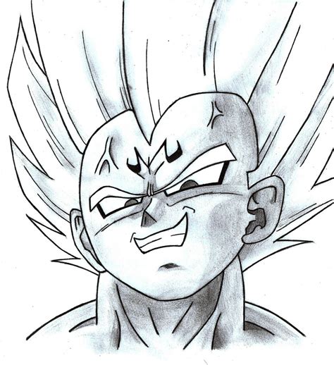 Majin Vegeta Drawing by b36one on DeviantArt