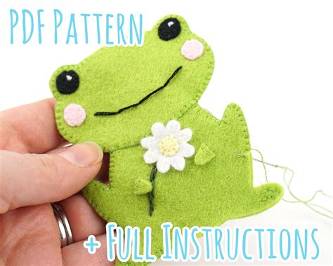 Cute Felt Frog Sewing Pattern With Full Instructions Instant PDF ...