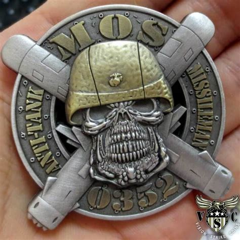 USMC MOS Military Challenge Coins from Vision Strike Coins