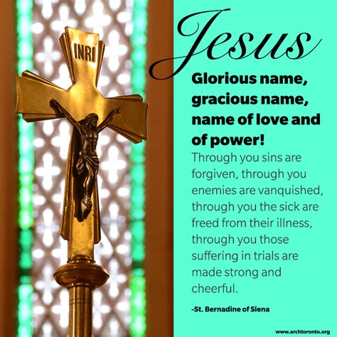 Quote for the feast of the Holy Name of Jesus. | Names of jesus, Prayer ...