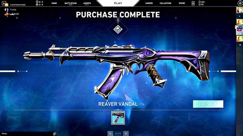 Purchasing Reaver Vandal in Valorant From Night Market || Upgrade ...