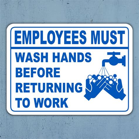 Employees Must Wash Hands Sign - Save 10% Instantly