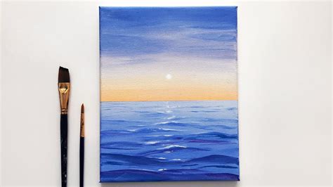 Ocean Sunset | Acrylic Painting Easy Step by Step - YouTube