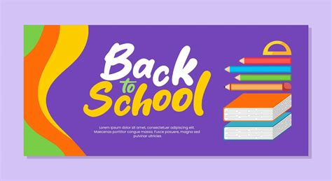 Back to school banner template design vector illustrations 25356026 ...