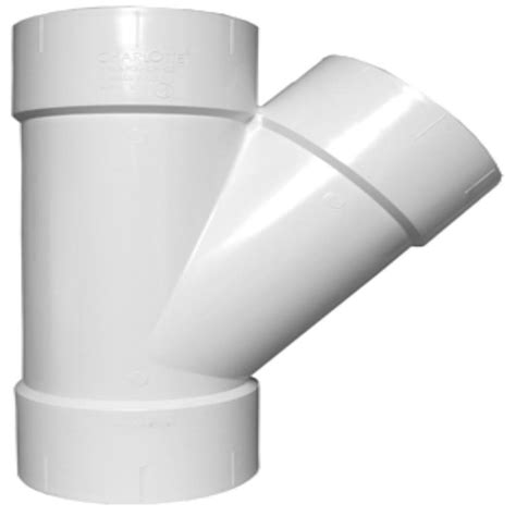 Charlotte Pipe 8 in. PVC DWV Wye-PVC 00600 1800 - The Home Depot