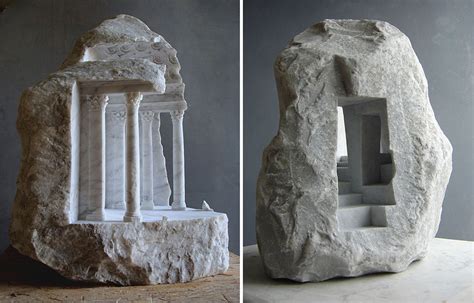 Sculptor Carves Realistic Architectural Sculptures Into Marble And Stone