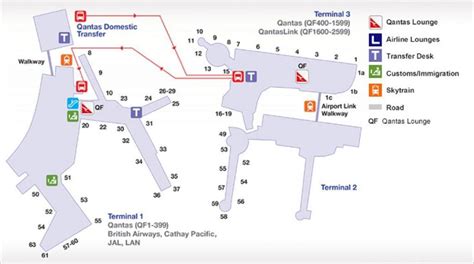 Sydney airport map - Map of sydney airport (Australia)