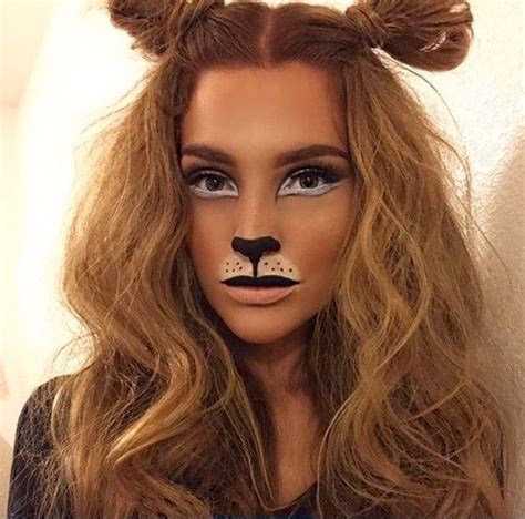 Cute lion makeup for beautiful girl. | Halloween makeup diy easy ...