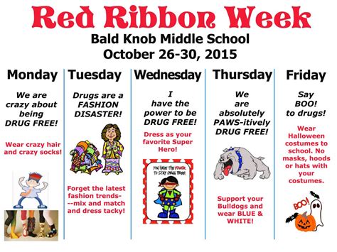 List Of Red Ribbon Week Ideas Dress Up Days References