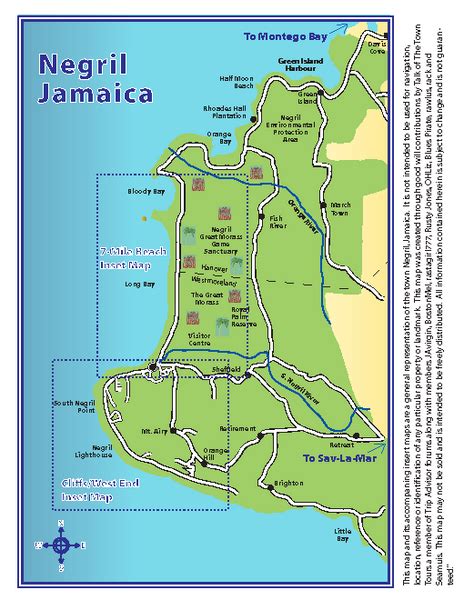 Jamaica Map Negril