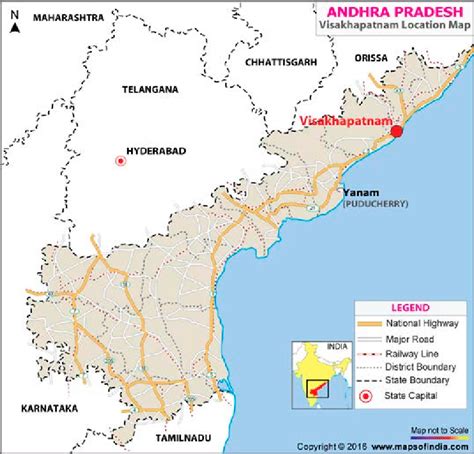 Location map of City of Visakhapatnam Source: Maps of India.com ...