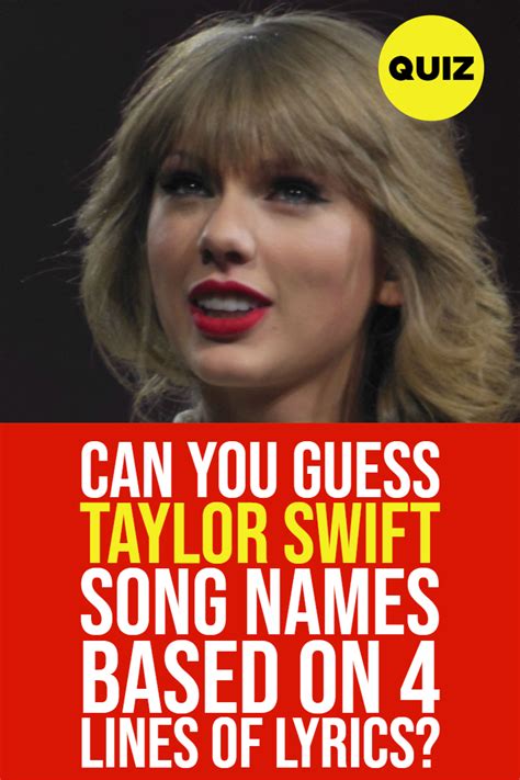 What's My Favorite Taylor Swift Song Quiz You Can't Call Yourself A