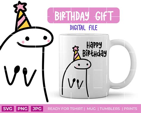 Funny Happy Birthday Flork Mug Clipart Meme - Etsy New Zealand