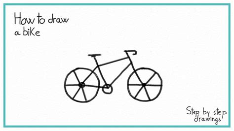 How to draw a BIKE in 7 STEPS - EASY #drawings #bike # ...