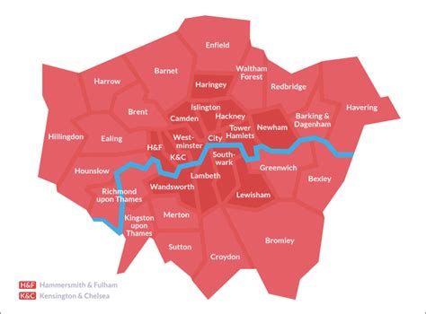 Greater London Boroughs Map - Cammi Corinna