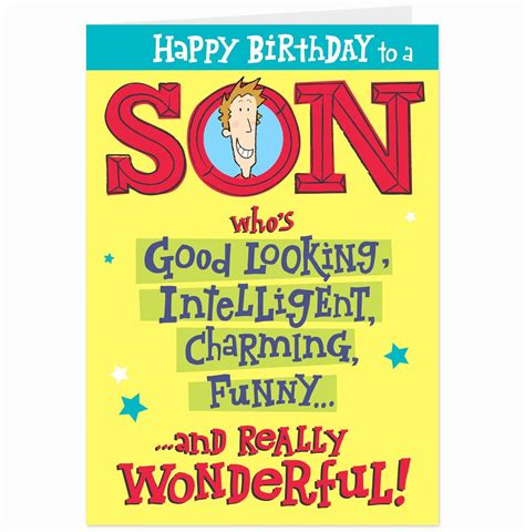 Printable Birthday Cards For Son - Printable Templates Free