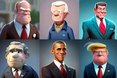 Courtesy of AI, here is every US president as a Pixar character | Not ...