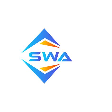 SWA abstract technology logo design on white background. SWA creative ...