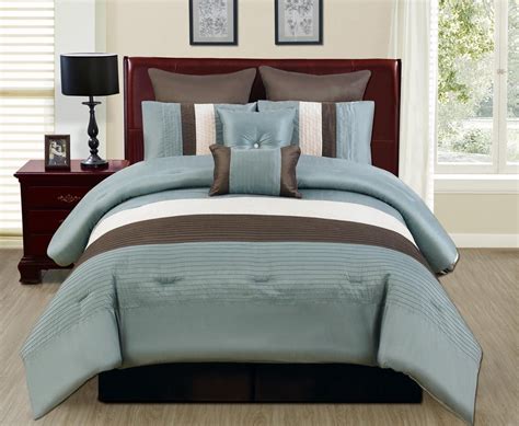 Light Blue and Brown Bedding & Comforter Sets