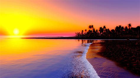 4K Sunset Wallpaper | Beach background, Sunset wallpaper, Beach wallpaper