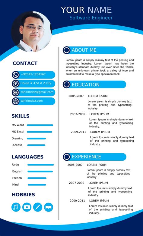 FREE Resume Templates for Microsoft Word to Download .doc .pdf