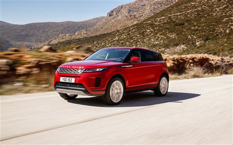 Download wallpapers 4k, Range Rover Evoque, road, 2019 cars, red Evoque ...