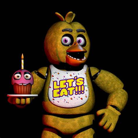 Chica render 3 (Model by me, Bib texture by rynfox) : r/fivenightsatfreddys