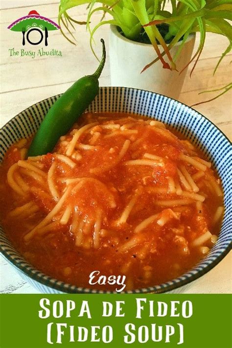 Sopita de Fideo (Fideo Soup) | Recipe | Mexican food recipes, Food ...