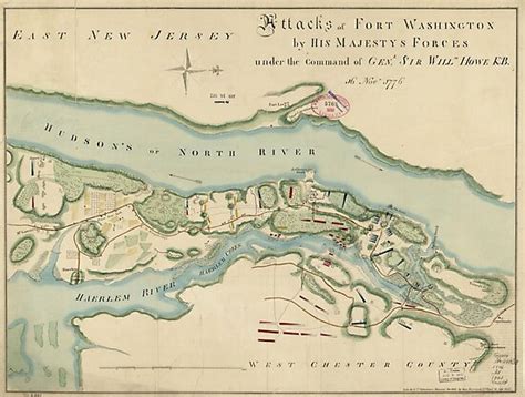 "Attacks of Fort Washington Map (November 16, 1776)" Photographic ...