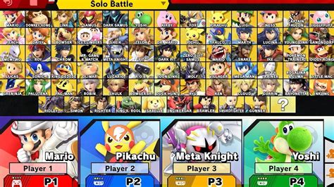 Super Smash Bros Ultimate - All Characters + Alternate Costumes ...