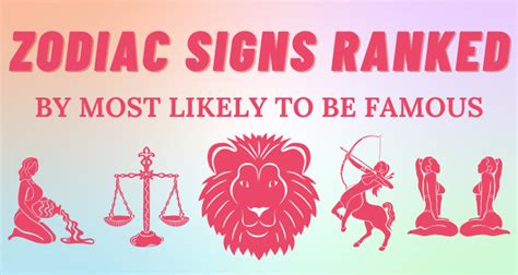 Zodiac Signs Ranked By Most Likely To Be Famous | So Syncd