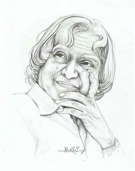 A P J Abdul Kalam Pencil Sketch Portrait Pencil Drawing Images Art ...