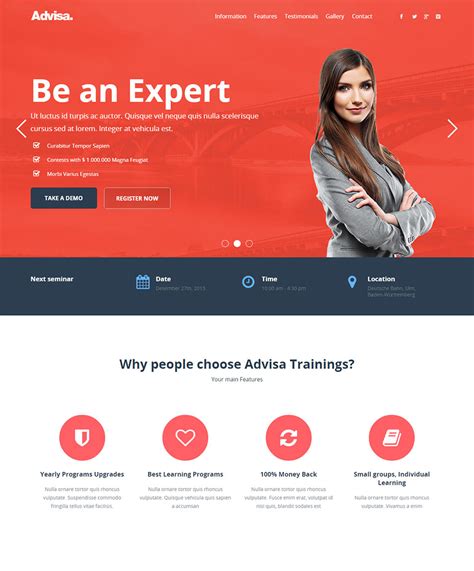 28 Premium Corporate Landing Page Templates for Download