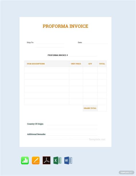 FREE Invoice Excel - Template Download | Template.net