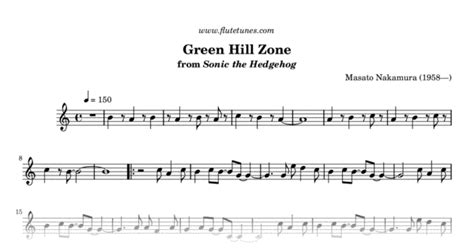 Green Hill Zone from Sonic the Hedgehog (M. Nakamura) - Free Flute ...