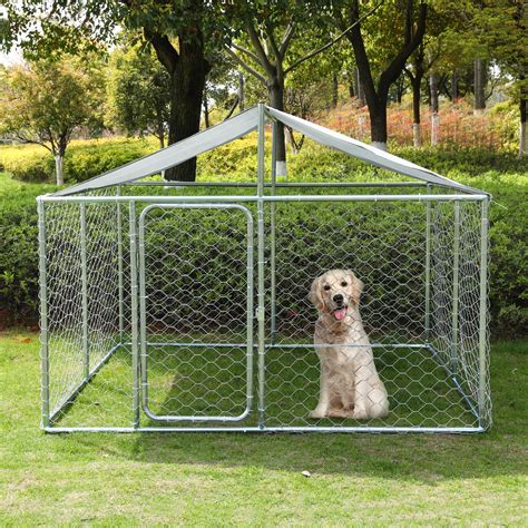 BESUNYST Outdoor Large Dog Kennel With Canopy & Reviews | Wayfair