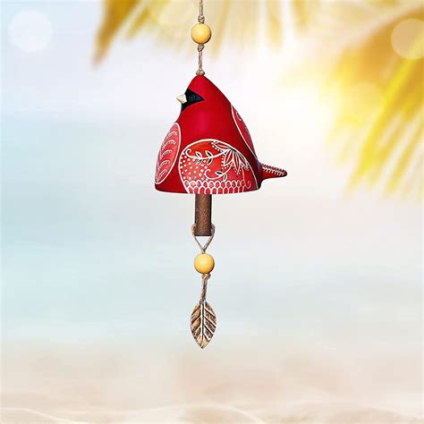 Cardinal Bird Song Ceramic Bell