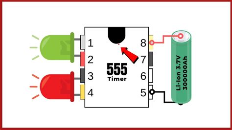 Led Flasher Circuit Diagram With 555